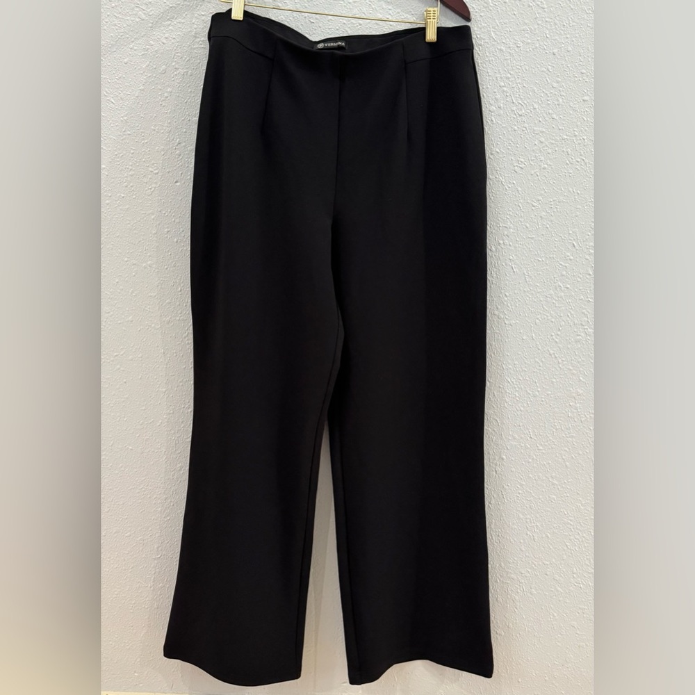 Versona Black Wide Leg Pants High Waisted Tailored